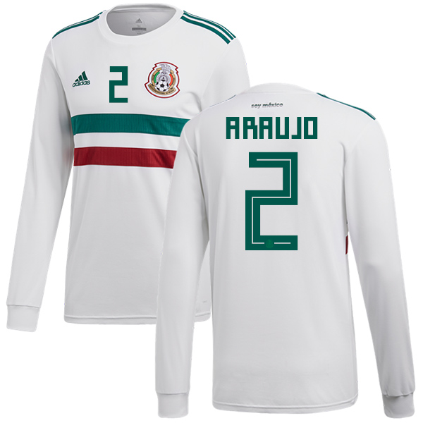 Mexico #2 Araujo Away Long Sleeves Soccer Country Jersey